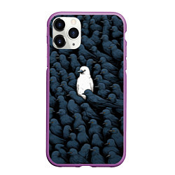 Чехол iPhone 11 Pro матовый White crow, цвет: 3D-фиолетовый