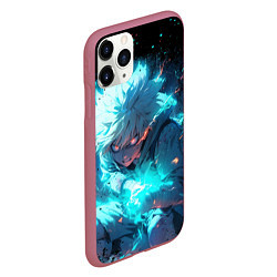 Чехол iPhone 11 Pro матовый Аура киллуа - hunter x hunter, цвет: 3D-малиновый — фото 2