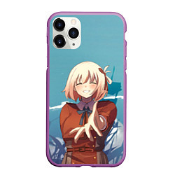 Чехол iPhone 11 Pro матовый Sweet Chisato Nishikigi - Lycoris Recoil, цвет: 3D-фиолетовый