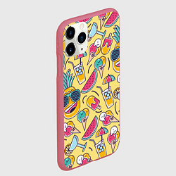 Чехол iPhone 11 Pro матовый Летний позитив, цвет: 3D-малиновый — фото 2