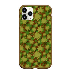 Чехол iPhone 11 Pro матовый Вирус - камуфляж, цвет: 3D-коричневый