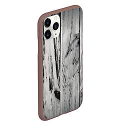 Чехол iPhone 11 Pro матовый Grey wood, цвет: 3D-коричневый — фото 2