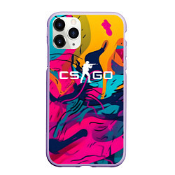 Чехол iPhone 11 Pro матовый Counter Strike Go Logo Color, цвет: 3D-светло-сиреневый