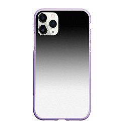 Чехол iPhone 11 Pro матовый Black and white gradient