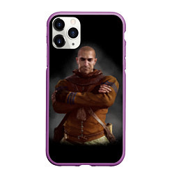 Чехол iPhone 11 Pro матовый The Witcher 3 - Гюнтер, цвет: 3D-фиолетовый