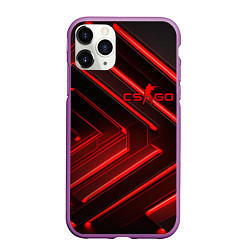 Чехол iPhone 11 Pro матовый Red neon CS GO