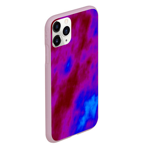 Чехол iPhone 11 Pro матовый Абстрактные разводы на воде / 3D-Розовый – фото 2