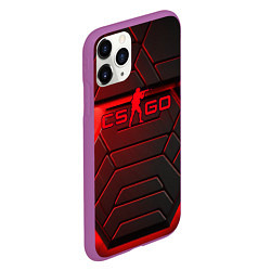 Чехол iPhone 11 Pro матовый Red neon CS GO, цвет: 3D-фиолетовый — фото 2