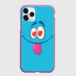 Чехол iPhone 11 Pro матовый Влюблённый взгляд, цвет: 3D-фиолетовый