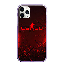 Чехол iPhone 11 Pro матовый CSGO logo dark red