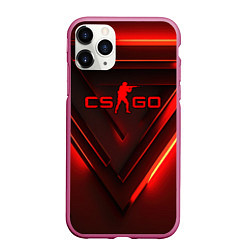 Чехол iPhone 11 Pro матовый CS GO red light