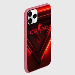 Чехол iPhone 11 Pro матовый CS GO red light, цвет: 3D-малиновый — фото 2