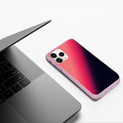 Чехол iPhone 11 Pro матовый Градиент темно-розовый, цвет: 3D-розовый — фото 2