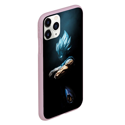 Чехол iPhone 11 Pro матовый Vegeta - Dragon ball / 3D-Розовый – фото 2