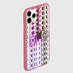 Чехол iPhone 11 Pro матовый Дырявая абстракция, цвет: 3D-малиновый — фото 2