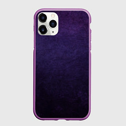 Чехол iPhone 11 Pro матовый Фиолетово-черный градиент, цвет: 3D-фиолетовый