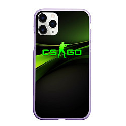 Чехол iPhone 11 Pro матовый CS GO black green logo