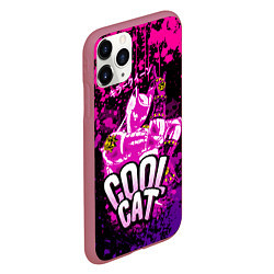 Чехол iPhone 11 Pro матовый Jo Jo - Королева убийца cool cat, цвет: 3D-малиновый — фото 2