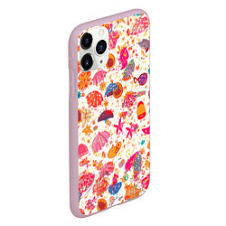 Чехол iPhone 11 Pro матовый Морской пляж, цвет: 3D-розовый — фото 2
