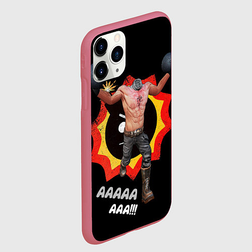 Чехол iPhone 11 Pro матовый Serious Sam - kamikaze / 3D-Малиновый – фото 2