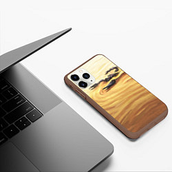 Чехол iPhone 11 Pro матовый Жало скорпиона, цвет: 3D-коричневый — фото 2