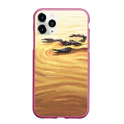 Чехол iPhone 11 Pro матовый Жало скорпиона, цвет: 3D-малиновый
