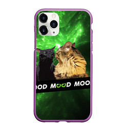 Чехол iPhone 11 Pro матовый Mood - коты из ТикТок