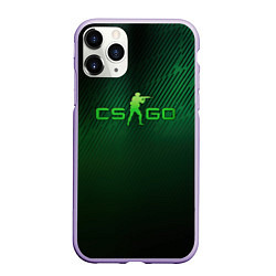 Чехол iPhone 11 Pro матовый CSGO green logo