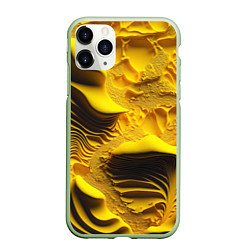 Чехол iPhone 11 Pro матовый Желтая объемная текстура