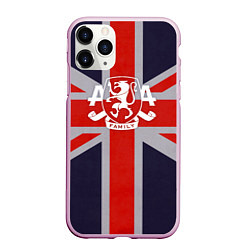 Чехол iPhone 11 Pro матовый Asking Alexandria британский флаг, цвет: 3D-розовый