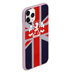 Чехол iPhone 11 Pro матовый Asking Alexandria британский флаг, цвет: 3D-розовый — фото 2