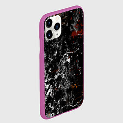 Чехол iPhone 11 Pro матовый Граффити абстрактный рисунок, цвет: 3D-фиолетовый — фото 2