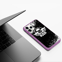 Чехол iPhone 11 Pro матовый Никто кроме нас - черно-белый, цвет: 3D-фиолетовый — фото 2