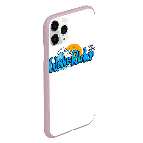 Чехол iPhone 11 Pro матовый Wave Rider / 3D-Розовый – фото 2