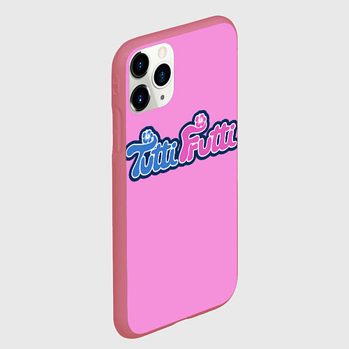Чехол iPhone 11 Pro матовый Tutti frutti / 3D-Малиновый – фото 2