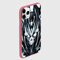 Чехол iPhone 11 Pro матовый Белый черепок, цвет: 3D-малиновый — фото 2