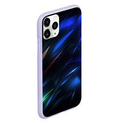 Чехол iPhone 11 Pro матовый Blue abstract background, цвет: 3D-светло-сиреневый — фото 2