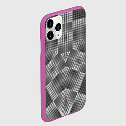 Чехол iPhone 11 Pro матовый В серых тонах геометрический узор, цвет: 3D-фиолетовый — фото 2