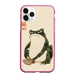 Чехол iPhone 11 Pro матовый Лягушка - Мацумото Ходжи, цвет: 3D-малиновый