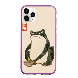 Чехол iPhone 11 Pro матовый Лягушка - Мацумото Ходжи, цвет: 3D-фиолетовый