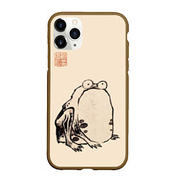Чехол iPhone 11 Pro матовый Лягушка - Ито Джакучу, цвет: 3D-коричневый