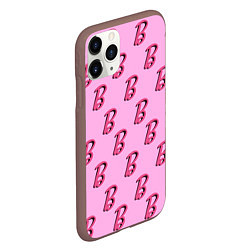 Чехол iPhone 11 Pro матовый B is for Barbie, цвет: 3D-коричневый — фото 2