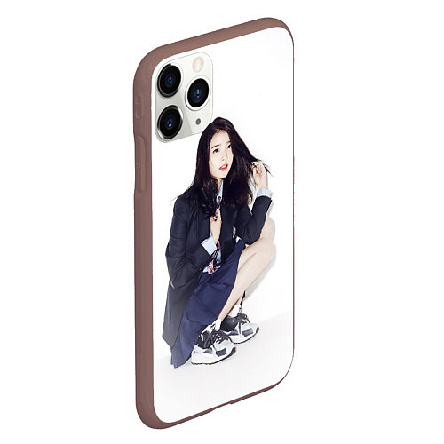 Чехол iPhone 11 Pro матовый Красотка АйЮ - IU / 3D-Коричневый – фото 2