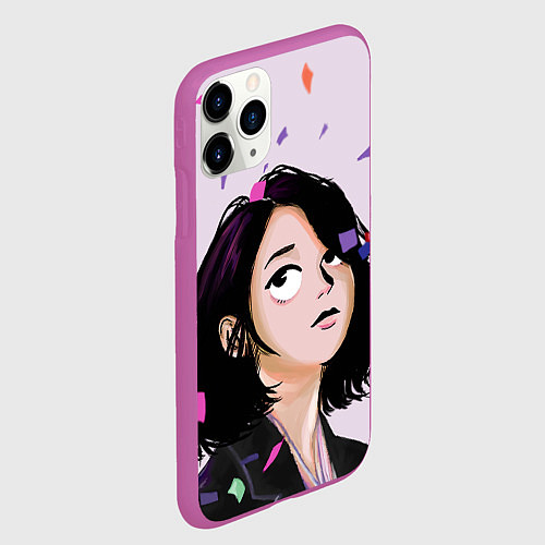 Чехол iPhone 11 Pro матовый IU Art / 3D-Фиолетовый – фото 2