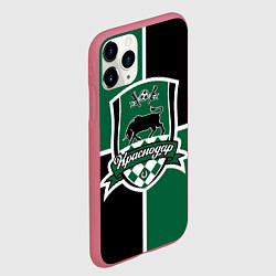Чехол iPhone 11 Pro матовый ФК Краснодар - эмблема, цвет: 3D-малиновый — фото 2