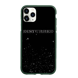 Чехол iPhone 11 Pro матовый Disturbed stars, цвет: 3D-темно-зеленый