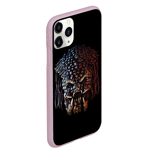 Чехол iPhone 11 Pro матовый Predator - skull / 3D-Розовый – фото 2