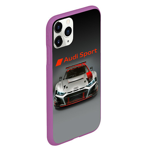 Чехол iPhone 11 Pro матовый Audi sport - racing car - extreme / 3D-Фиолетовый – фото 2