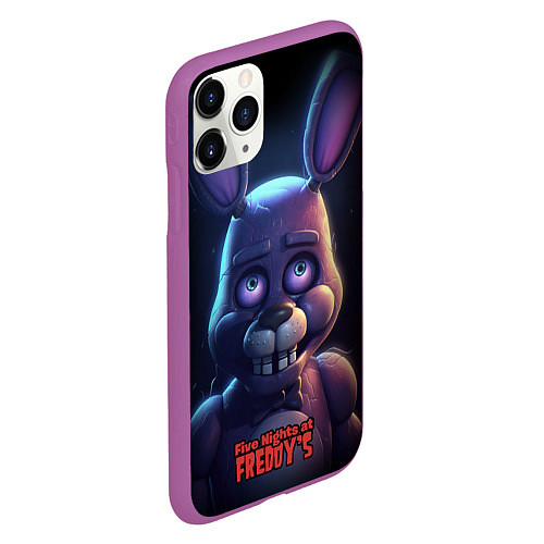 Чехол iPhone 11 Pro матовый Bonnie FNAF / 3D-Фиолетовый – фото 2