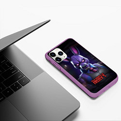 Чехол iPhone 11 Pro матовый Bonnie FNAF, цвет: 3D-фиолетовый — фото 2